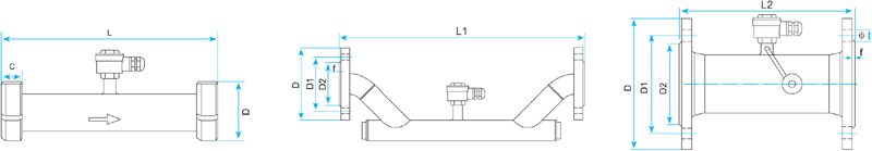管道式超聲波流量計傳感器
